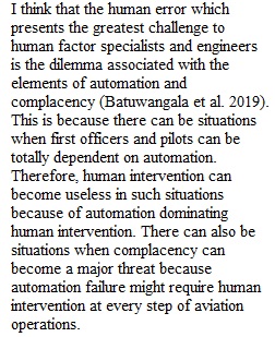 1.3 Discussion Human Error